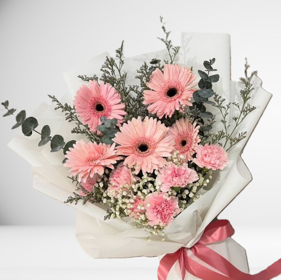 Bouquet of pink Gerberas available for same day delivery Castle hill, Kellyville and Baulkham Hills