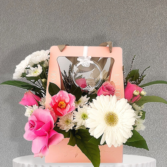 Bright Wishes Carry Box Arrangement