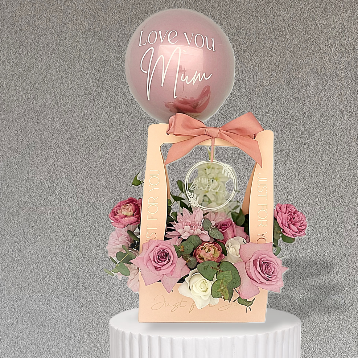 Gracious Beauty Carry Box Arrangement